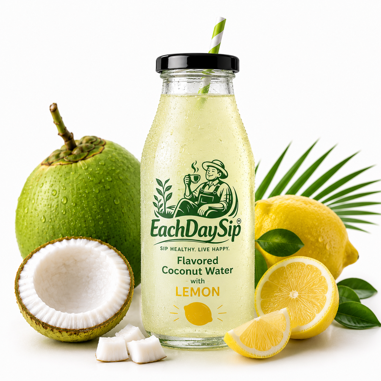 Lemon Coconut Water | Refreshing Electrolyte Drink | 200ml | EachDaySip