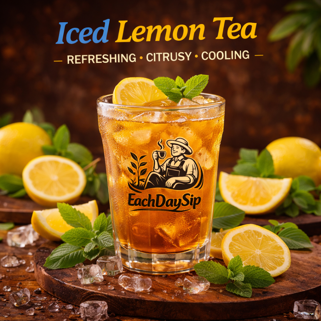 EachDaySip™ Iced Lemon Tea – Refreshing, Citrusy & Cooling Summer Drink