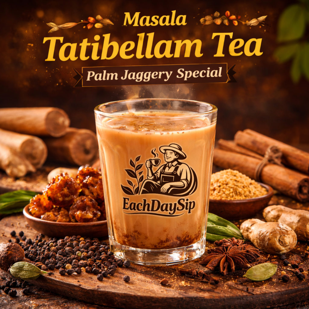 EachDaySip™ Masala Tatibellam Tea, Palm Jaggery Special Spiced Healthy Tea