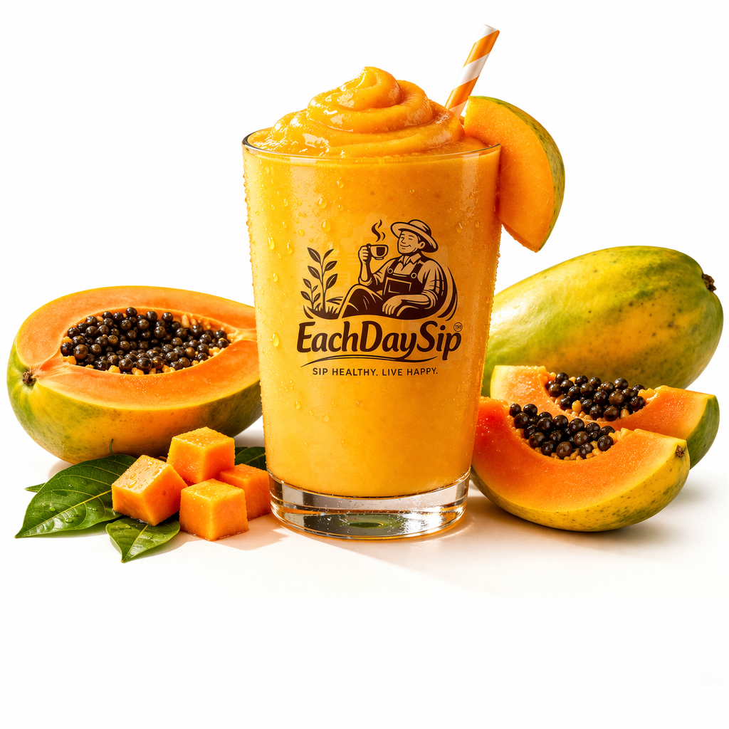 EachDaySip Papaya Smoothie – Fresh, Creamy Yogurt Fruit Drink