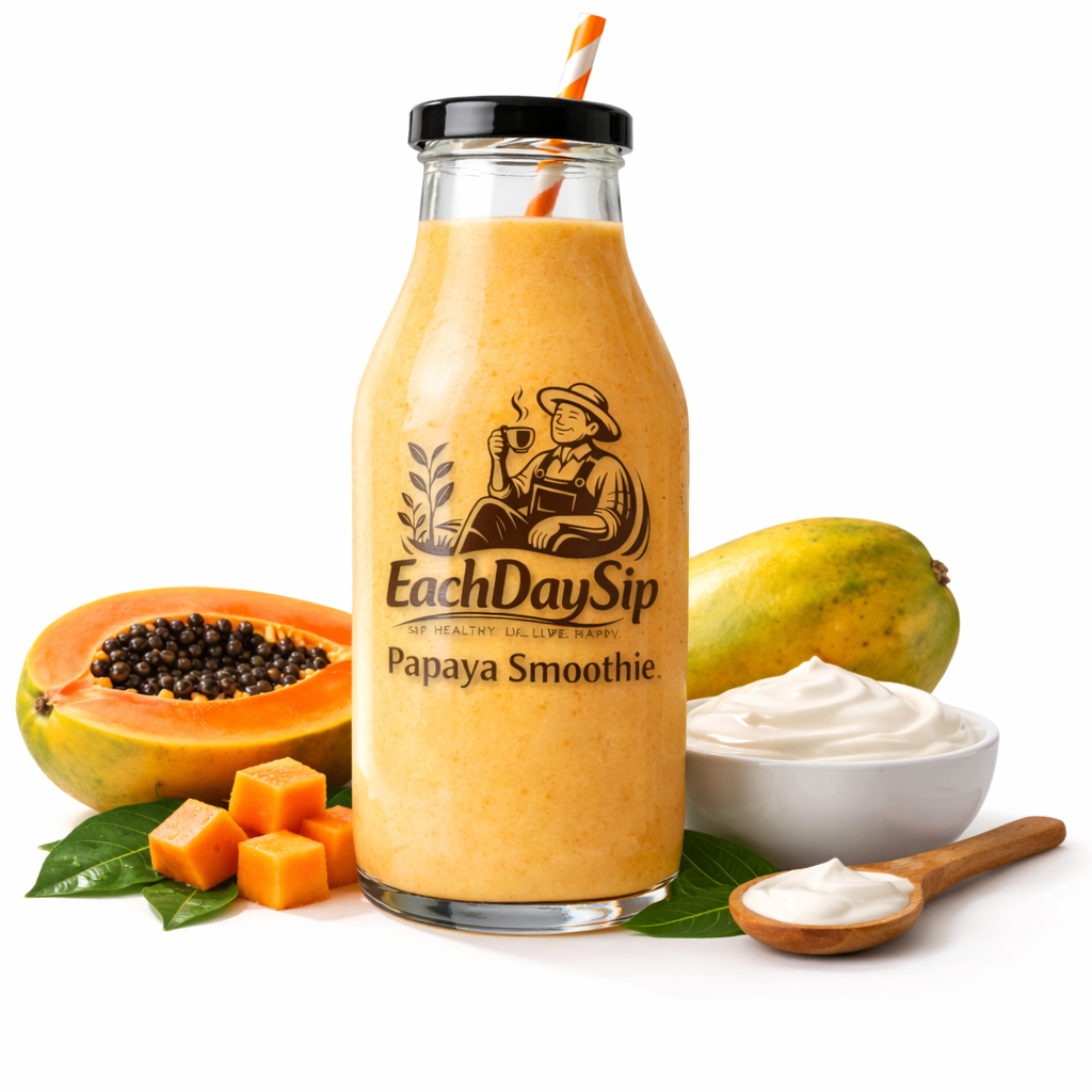 EachDaySip Papaya Smoothie – Fresh, Creamy Yogurt Fruit Drink
