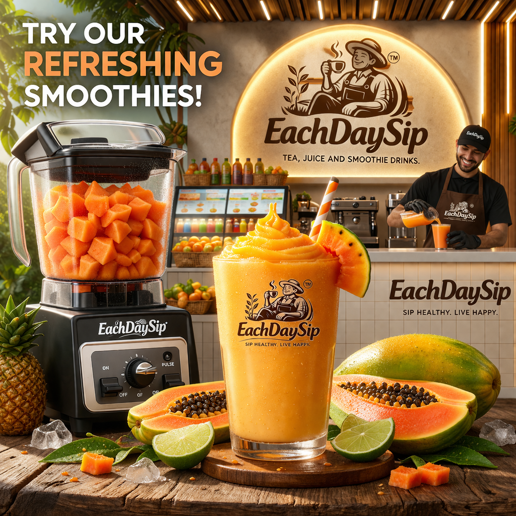 EachDaySip Papaya Smoothie – Fresh, Creamy Yogurt Fruit Drink