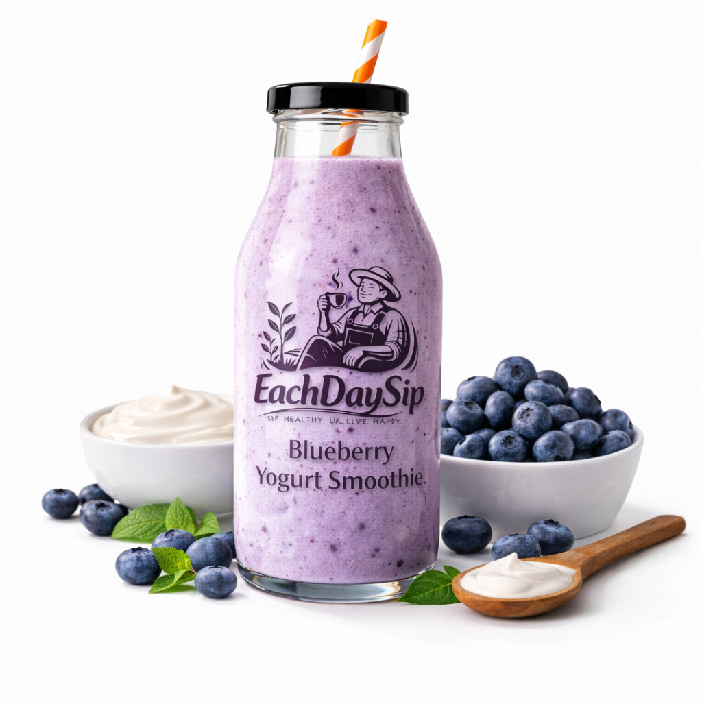 EachDaySip™ Creamy Blueberry Yogurt Smoothie – Fresh & Healthy Drink