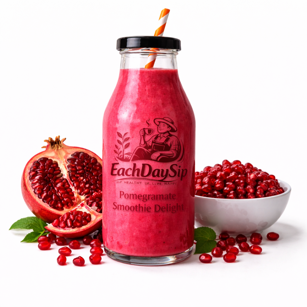 EachDaySip Creamy Pomegranate Smoothie – Fresh & Heart-Healthy Drink