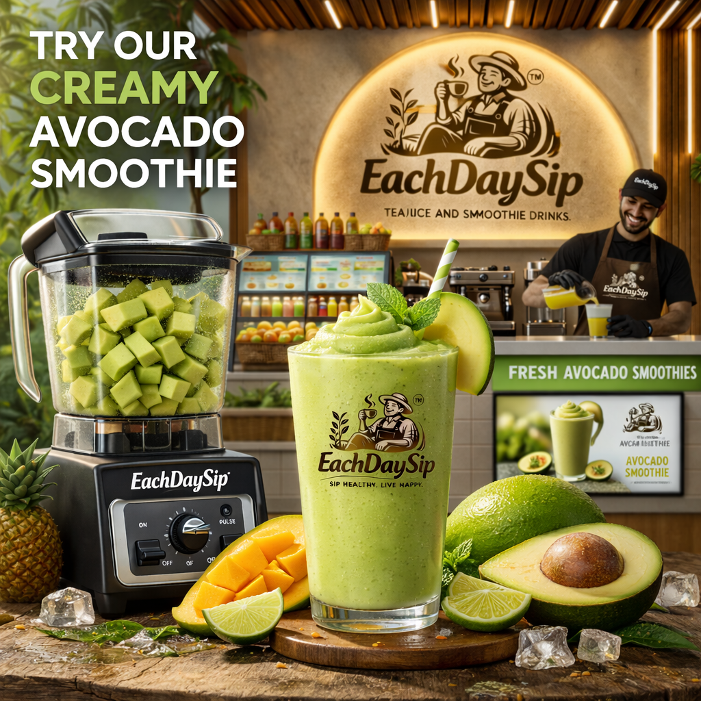EachDaySip Creamy Avocado Smoothie – Healthy & Energy Boost Drink