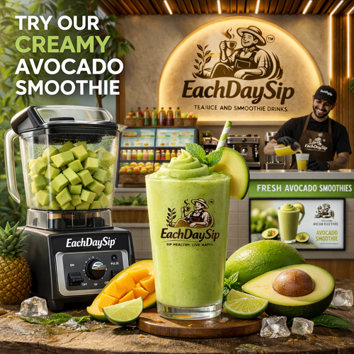 EachDaySip Creamy Avocado Smoothie – Healthy & Energy Boost Drink