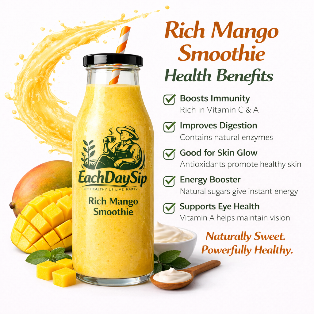 EachDaySip Rich Mango Smoothie – Fresh, Creamy Tropical Drink