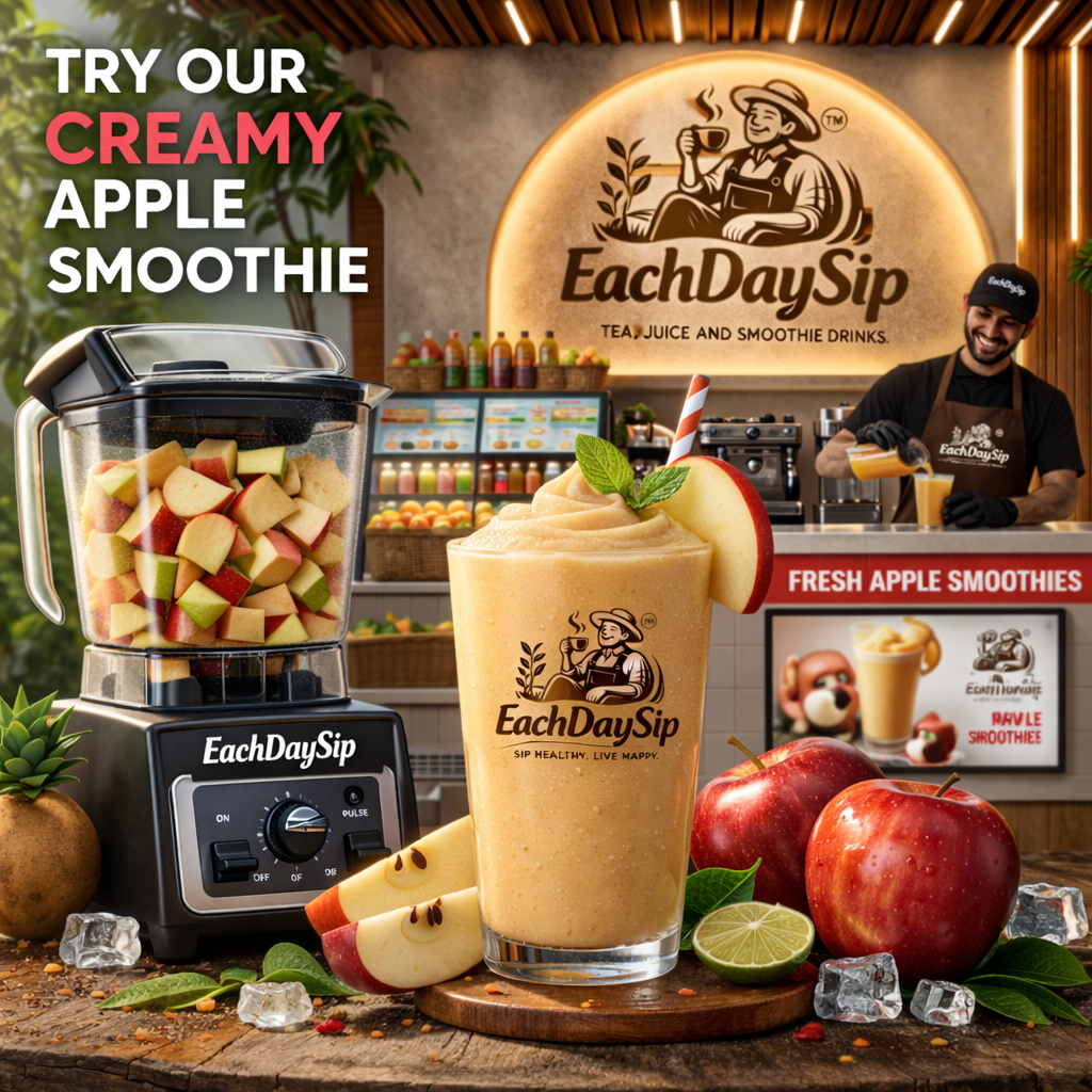 EachDaySip Fresh Apple Smoothie – Creamy & Healthy Energy Drink