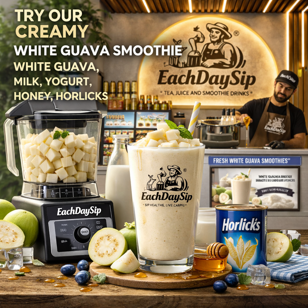 EachDaySip Creamy White Guava Smoothie – Healthy & Refreshing Drink
