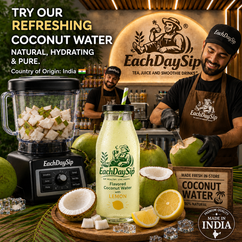 Lemon Coconut Water | Refreshing Electrolyte Drink | 200ml | EachDaySip