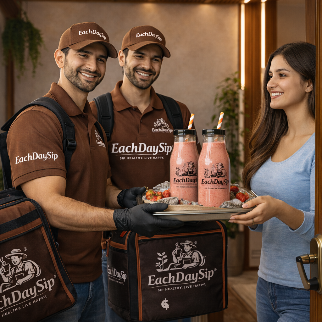 EachDaySip Creamy Strawberry Smoothie – Fresh & Healthy Fruit Drink