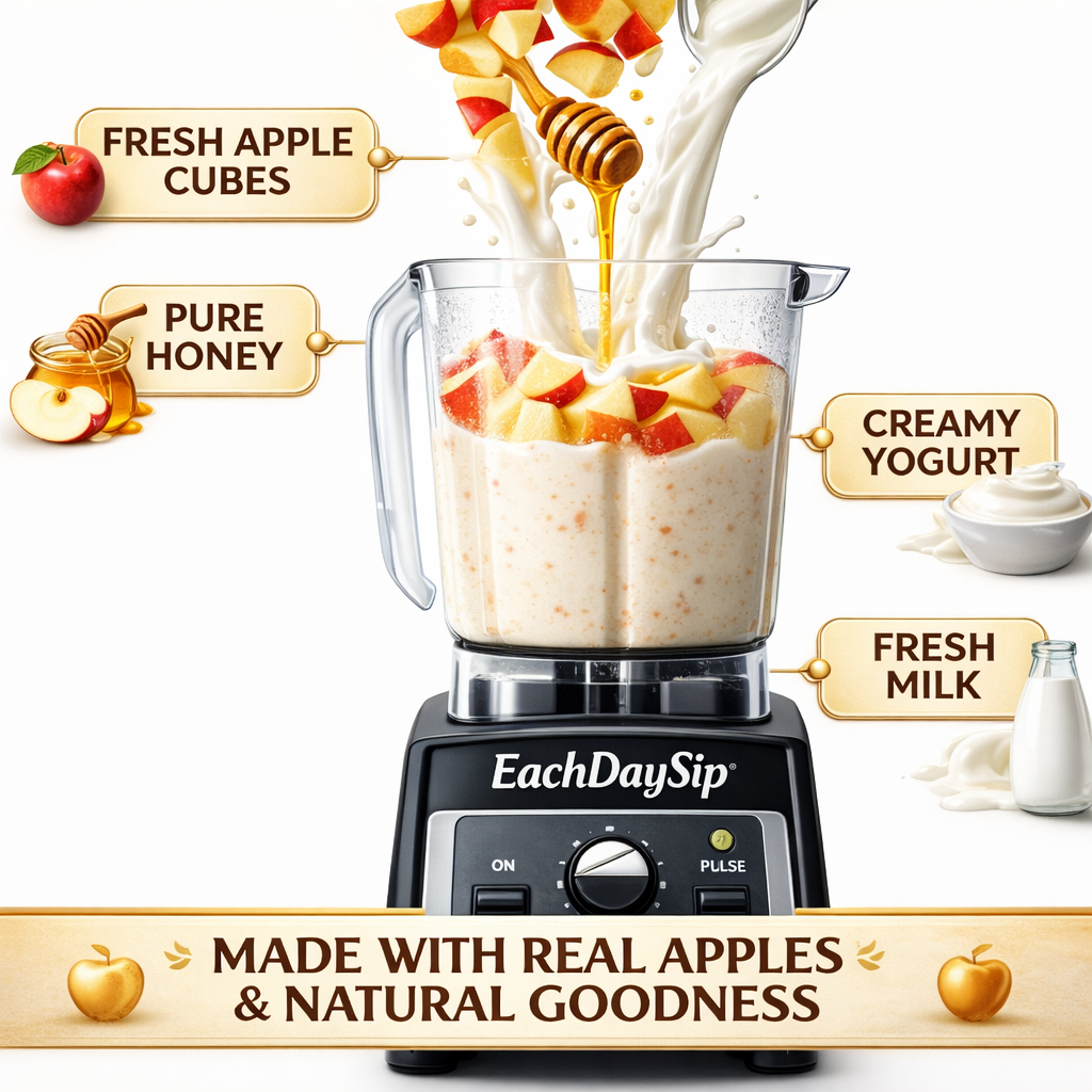 EachDaySip Fresh Apple Smoothie – Creamy & Healthy Energy Drink